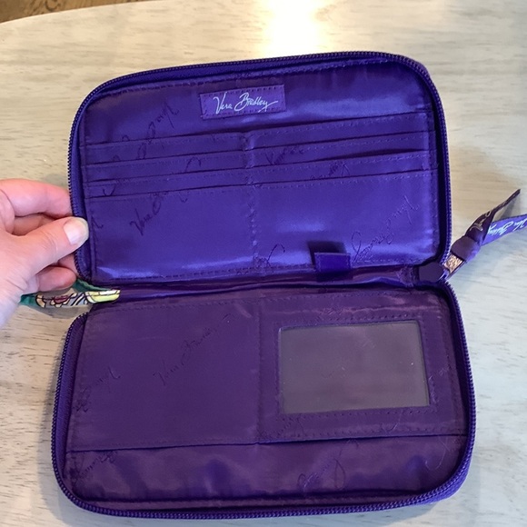 Vera Bradley Wristlet purple/pink/green - Picture 5 of 5
